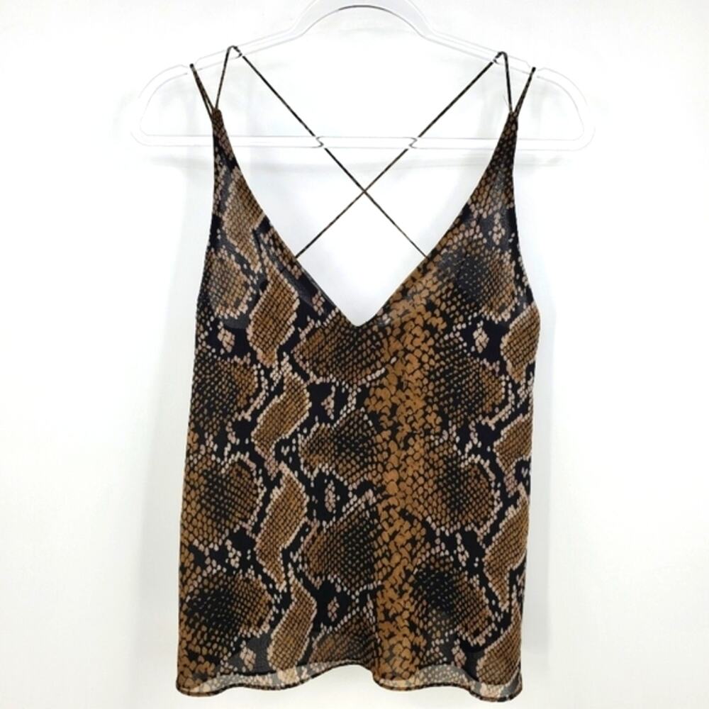 Zara Snake Print Sheer strappy tank sz small - Picture 7 of 11